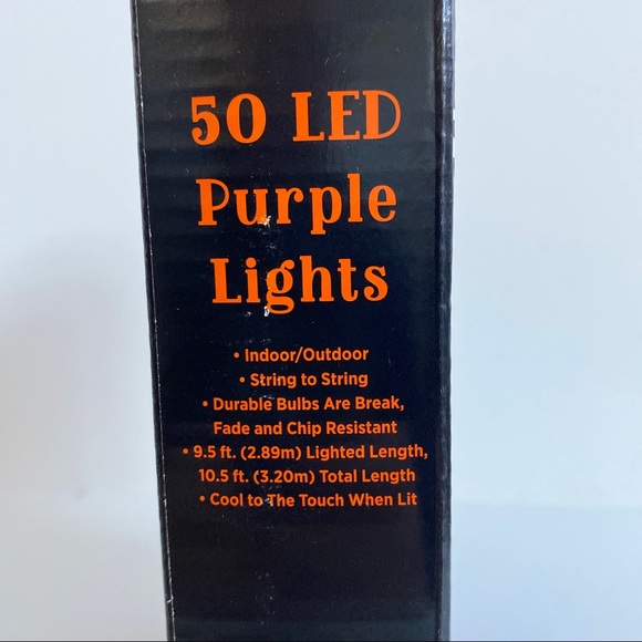 String of 50 purple LED lights. Indoor or outdoor. String to string. - Picture 3 of 5